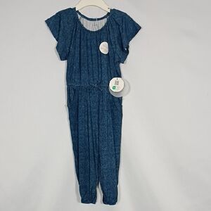 NWT Milkberry Girls Flutter Sleeve Jumpsuit Rayon Made From Bamboo Size 3T